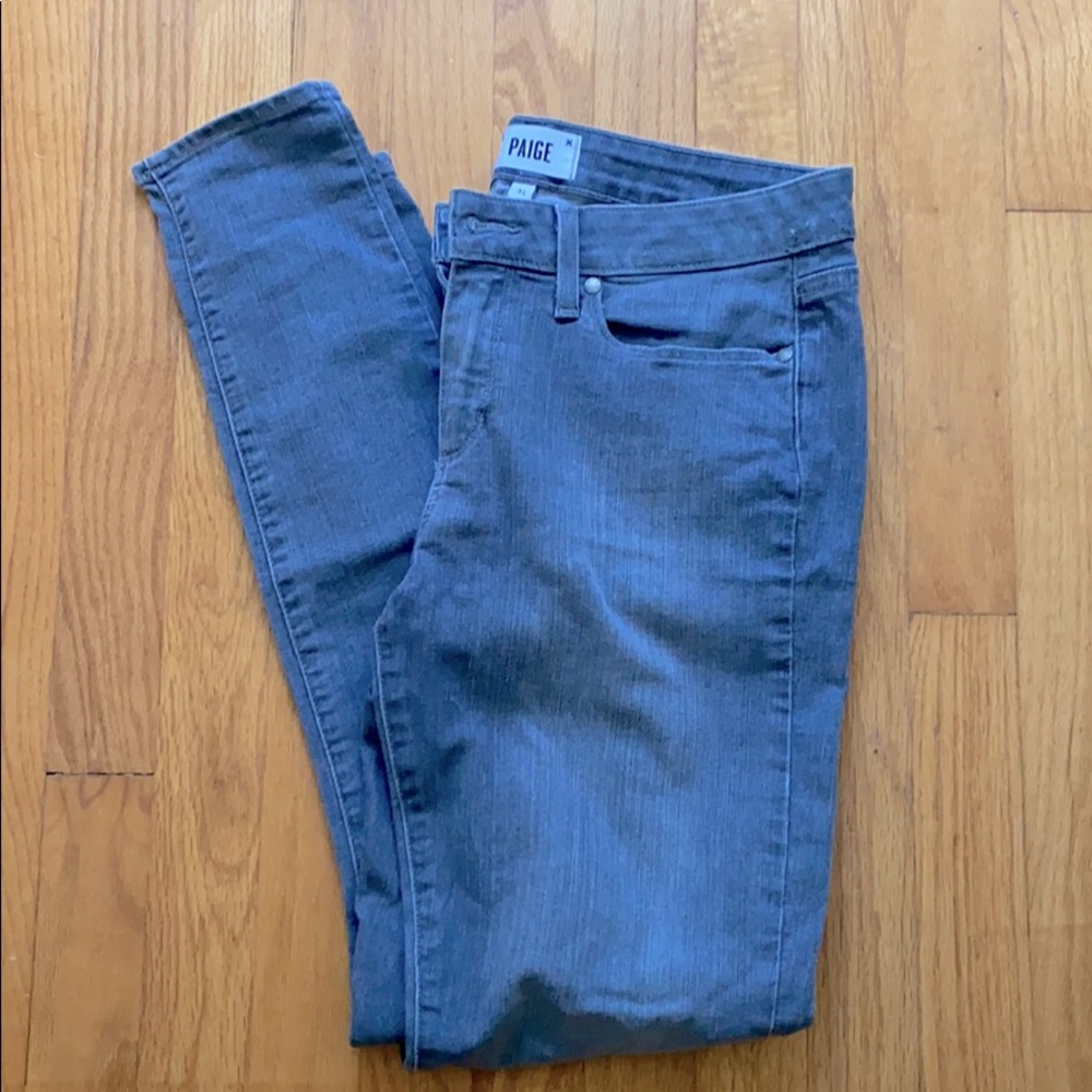 Paige Ultra Skinny Jeans (Gray)